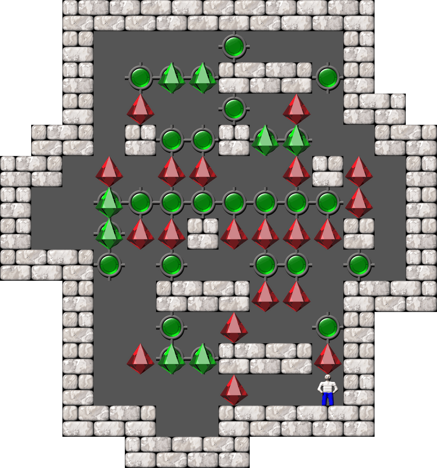 Sokoban Monry and Panda Arranged level 15